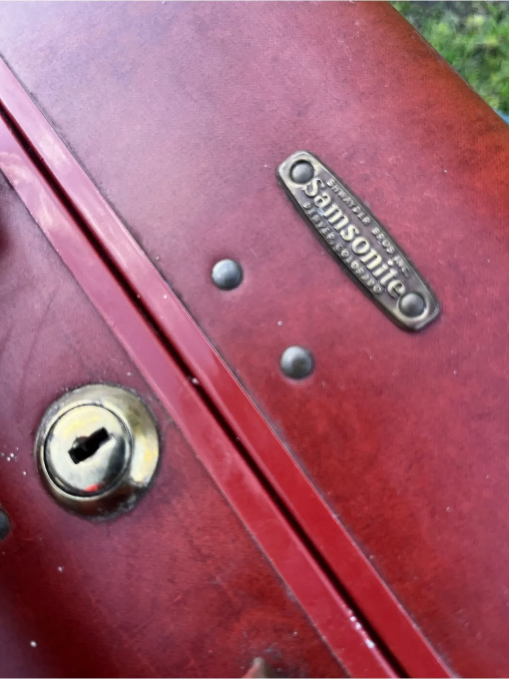 Vintage Classic Brown Leather Briefcase with Brass Hardware - Unbranded